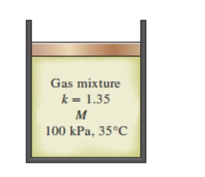 Gas mixture
k 1.35
100 kPa, 35°C
