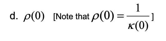 1
d. p(0) [Note that p(0) =
к (0)
