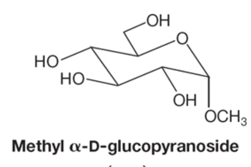 OH
НО
Но-
OH
ÓCH,
Methyl a-D-glucopyranoside
