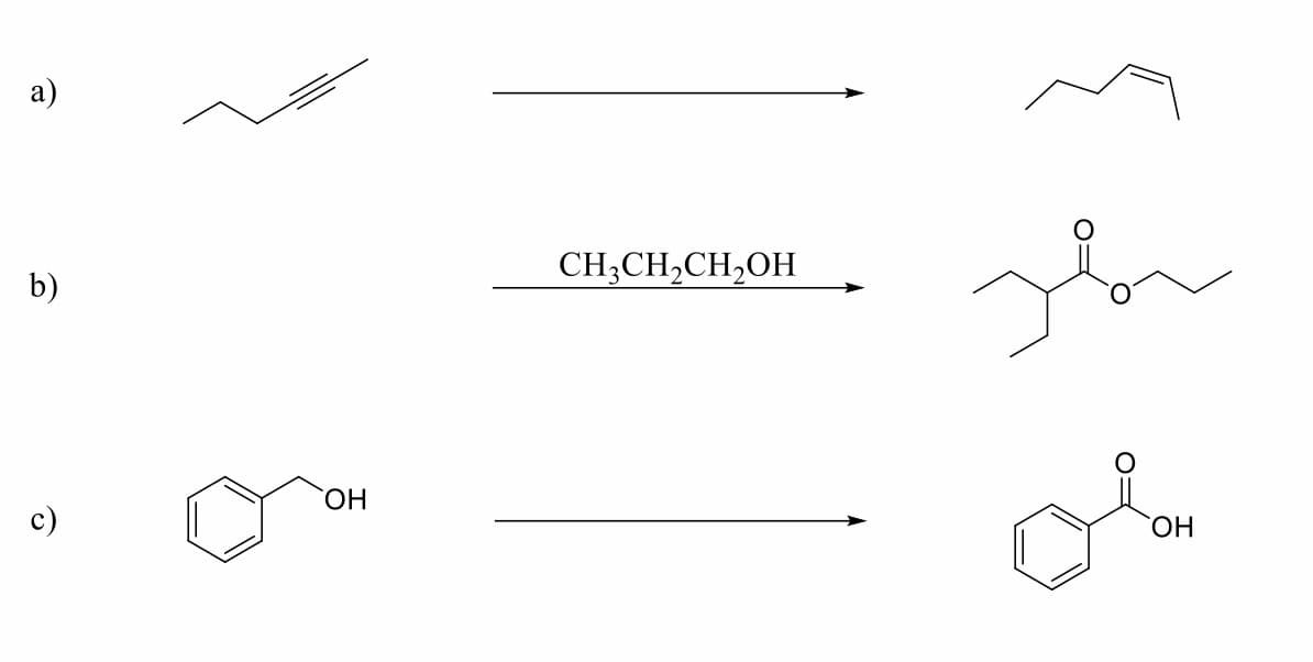 а)
CH3CH2CH,OH
b)
ОН
c)
ОН
