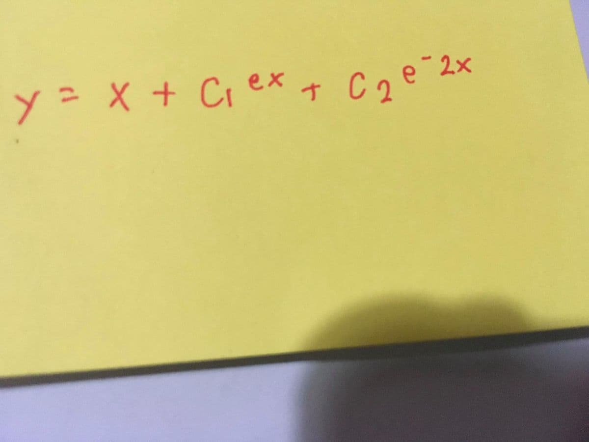 y= X + Ci ex + Cge 2x
2
