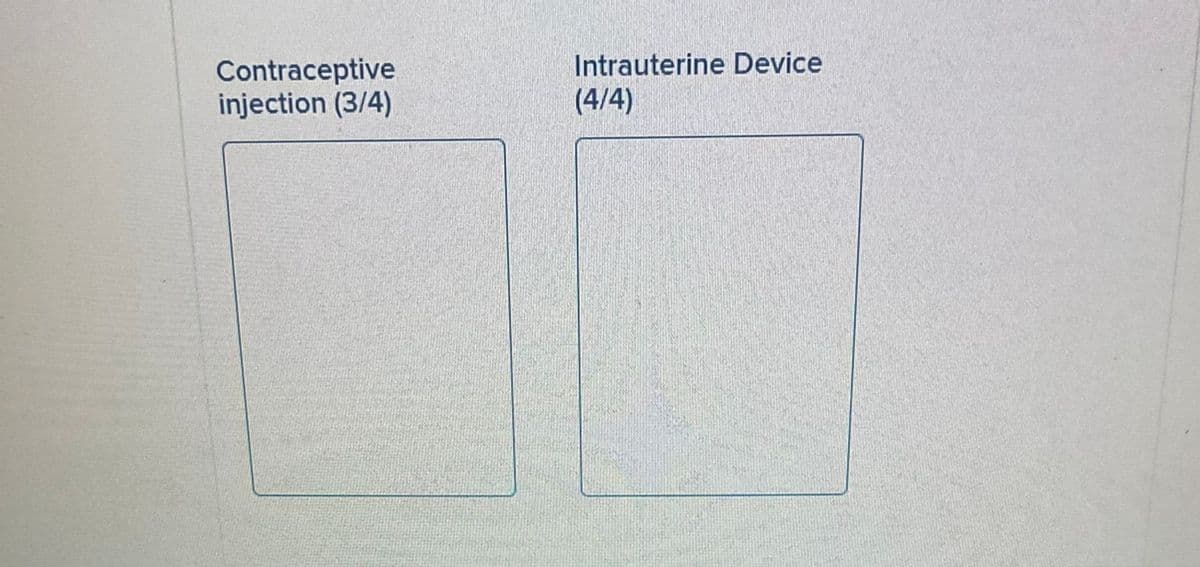Contraceptive
injection (3/4)
Intrauterine Device
(4/4)