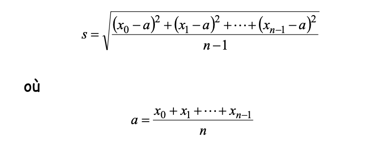 ой
S =
((x₂ − a)² + (x₁ − a)² + ···+ (xn−1− a)²
-
n-1
a
xo + x₁ ++Xn-1
n