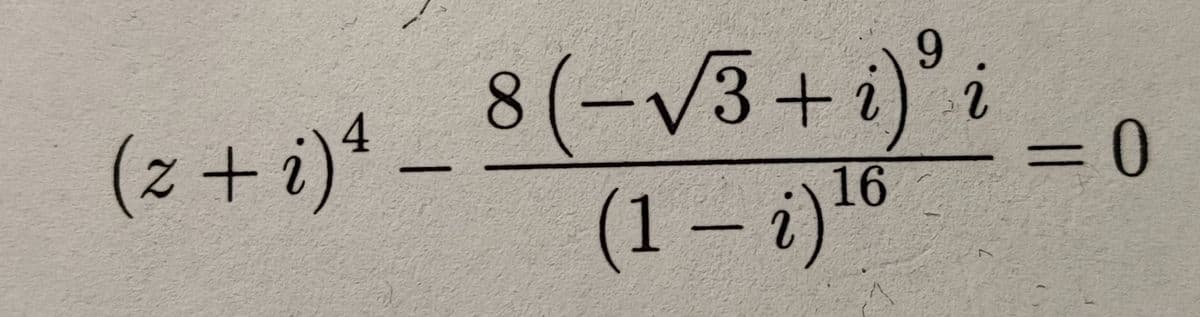 (z+ i)* _ 8 (-v3+i) i
(1 – i)16
9.
3D0
