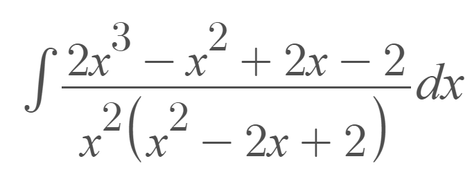 s2 -x² + 2x – 2 ds
26? -
3
2х
- х
+ 2х — 2
x (x
2х + 2
