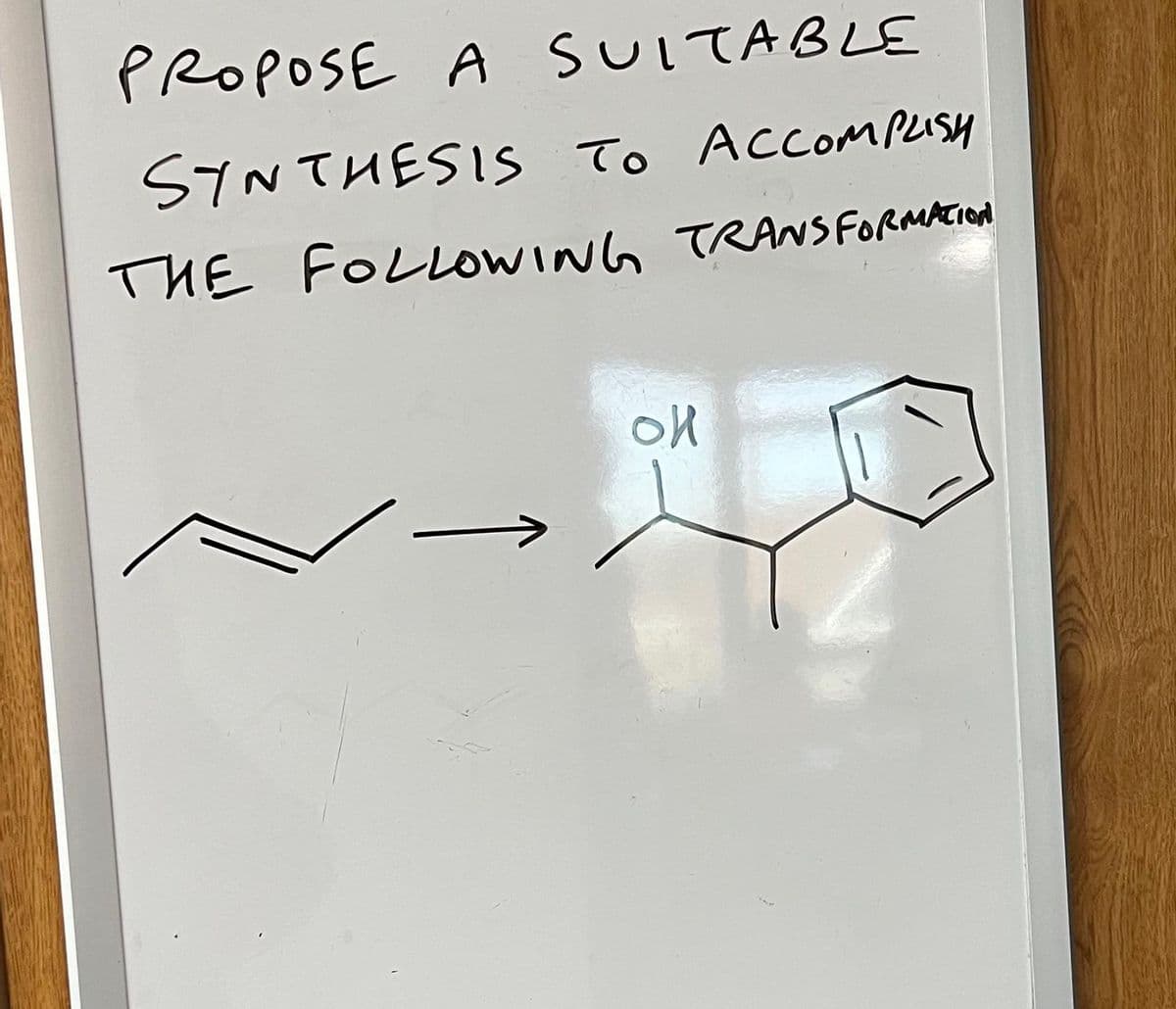 PROPOSE A SUITABLE
SYNTHESIS TO ACCOMPLISH
THE FOLLOWING TRANSFORMATION
он