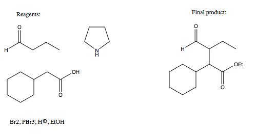 Reagents:
Final product:
OEt
HO
Br2, PBr3, HО, EIОН
