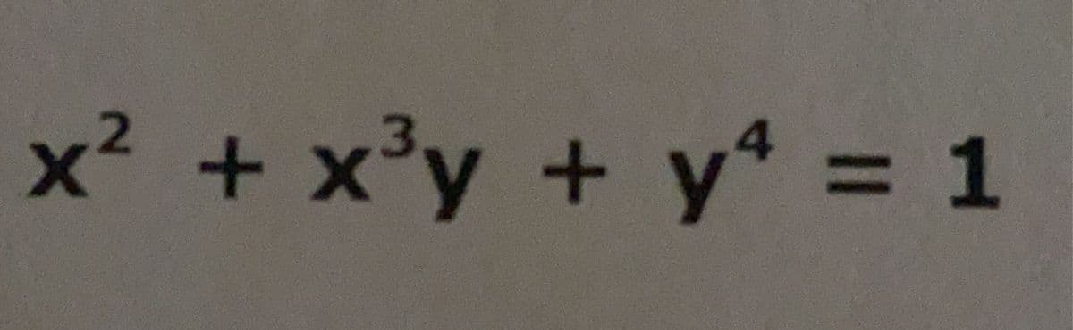 x² + x³y + y² = 1