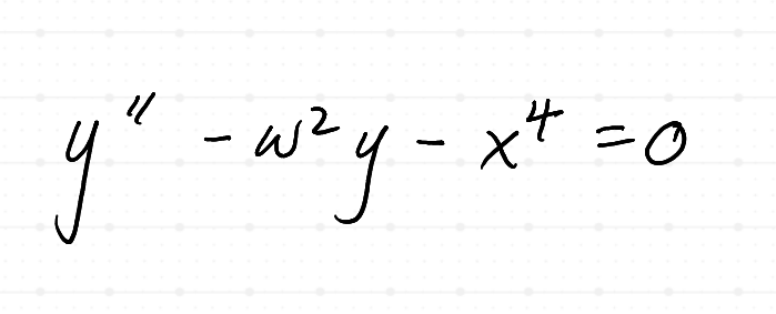 y" - w²y - x4 = 0
+4