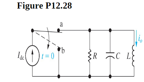 Figure P12.28
Ide
t=0
a
R
C L