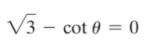 V3 – cot 0 = 0
