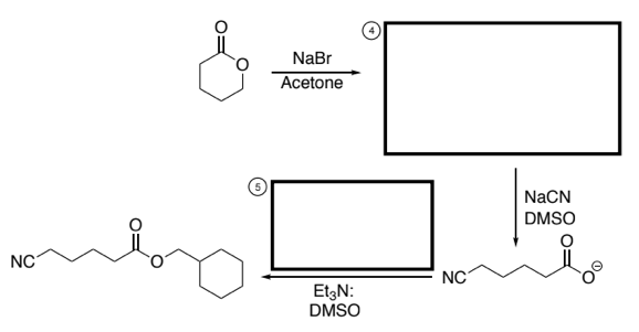 NaBr
Acetone
NaCN
DMSO
NC
NC
EtzN:
DMSO
