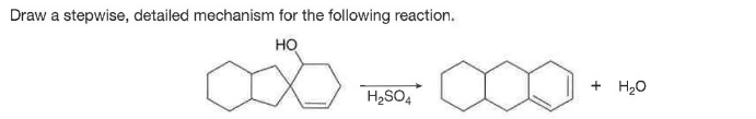 Draw a stepwise, detailed mechanism for the following reaction.
но
+ H20
H2SO4
