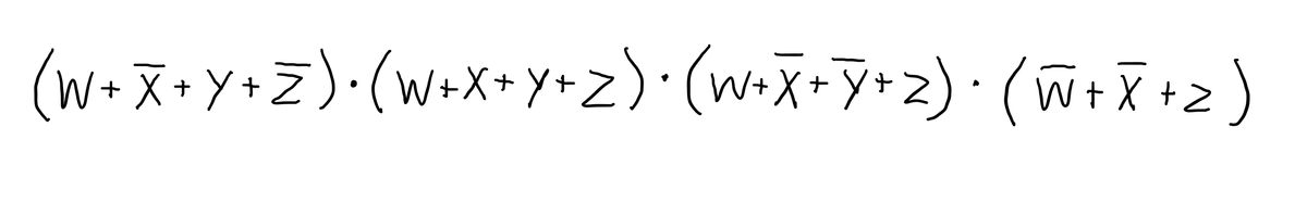 (W+X+Y+ ≥) · (W+x+y+z) · (w+x+y+z) · (ŵ+X+z)
