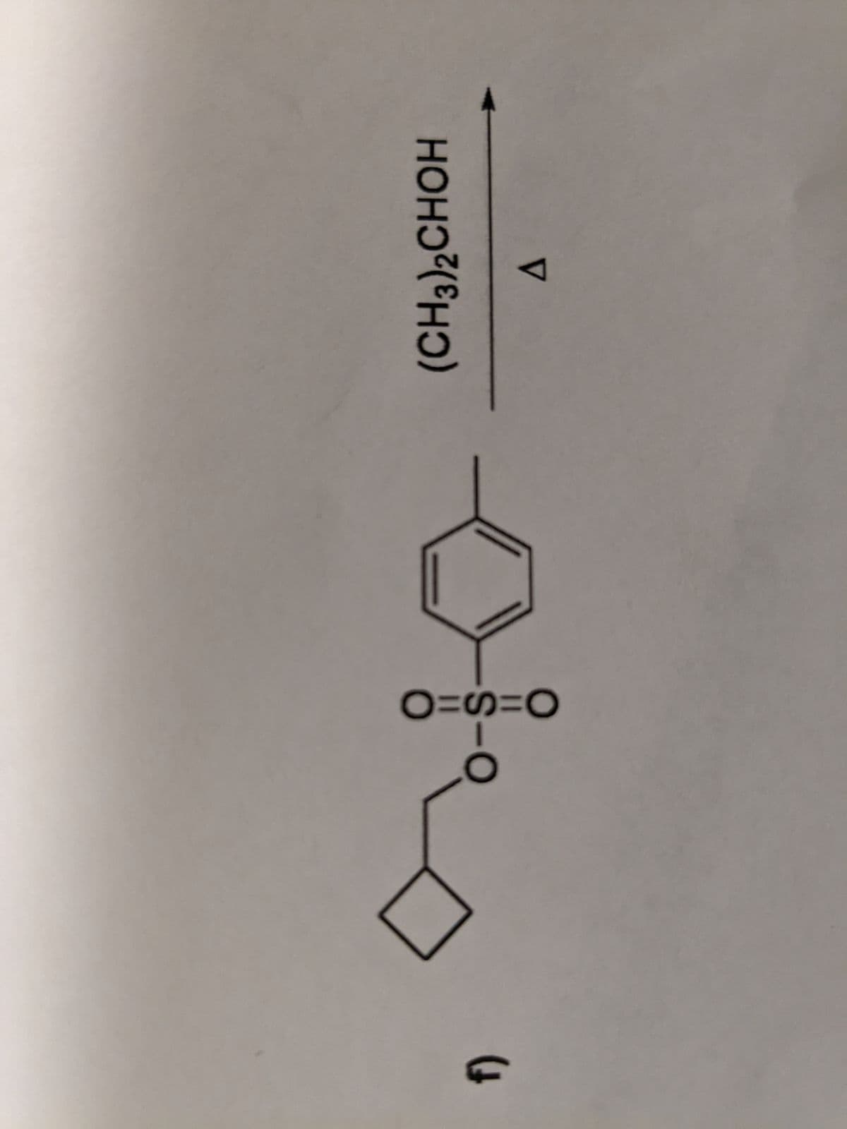 f)
о-
-S-
11
(CH3)2CHOH
Δ