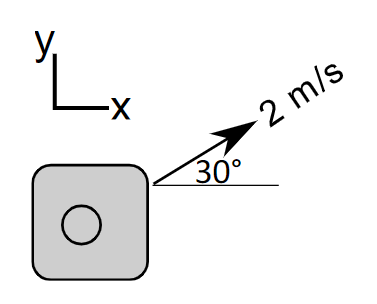 Y₁
-X
O
30°
- 2 m/s