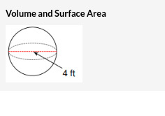 Volume and Surface Area
4 ft