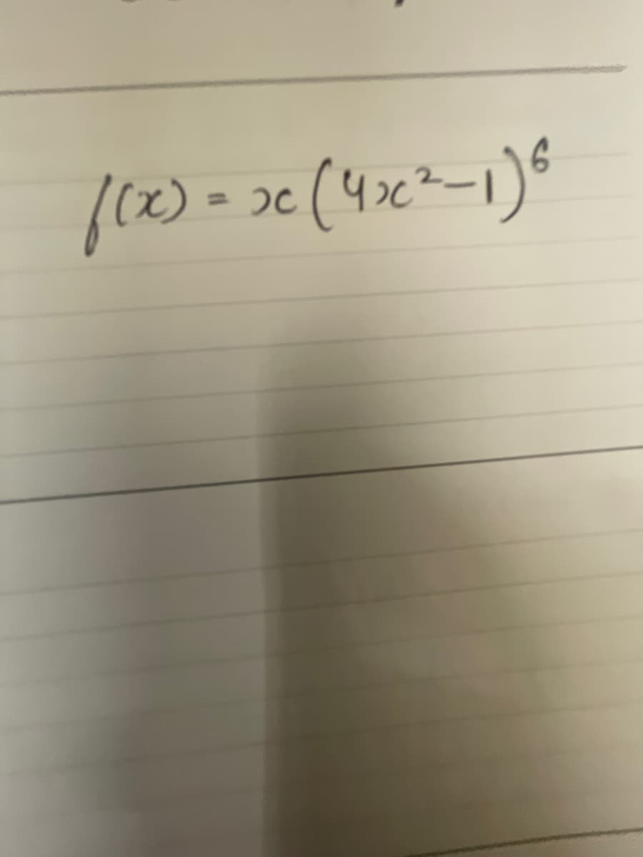 ((x) = x (4x2-i) 6