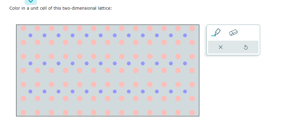 Color in a unit cell of this two-dimensional lattice: