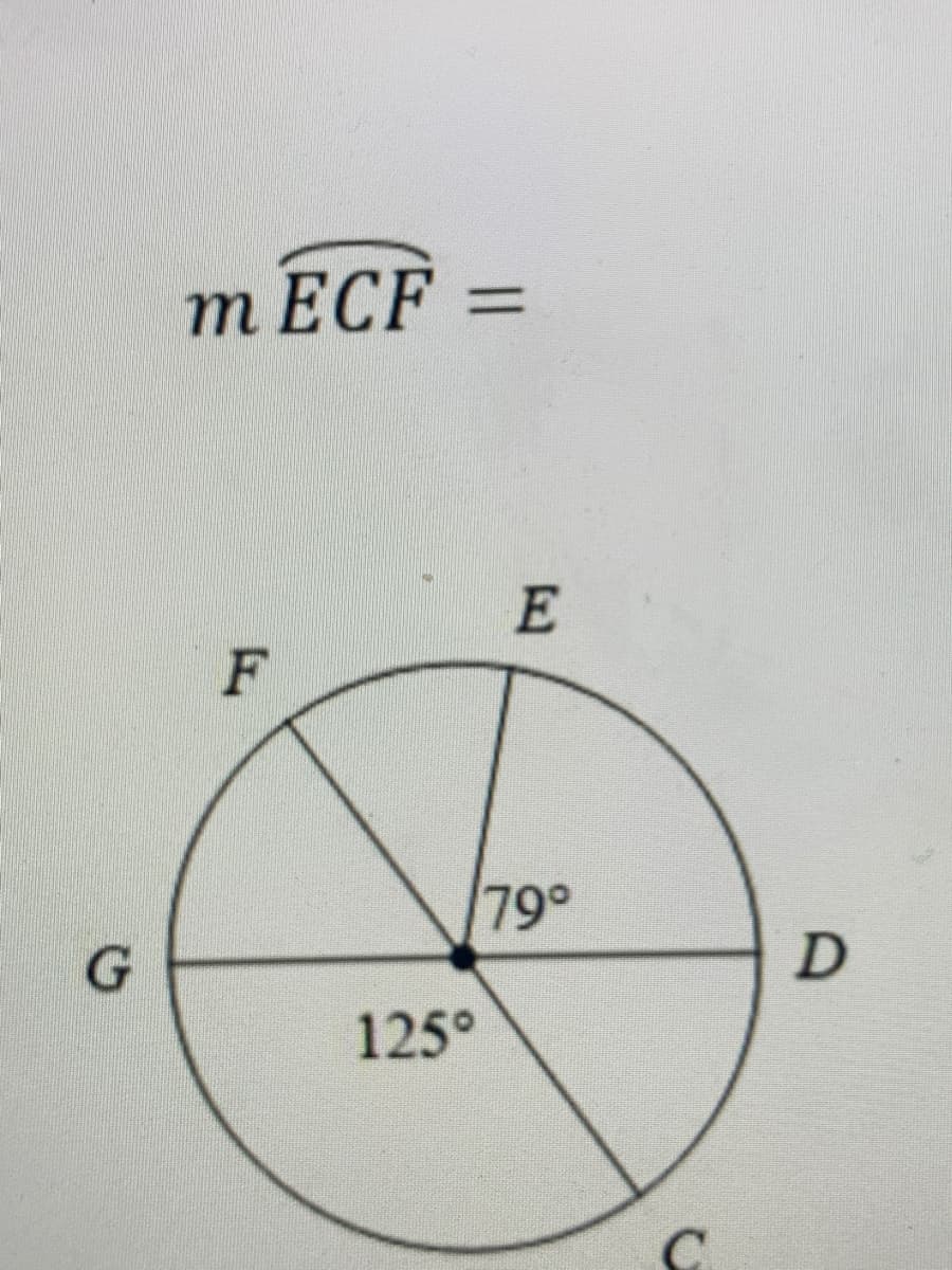 m ECF =
%3D
79°
125°
E.
