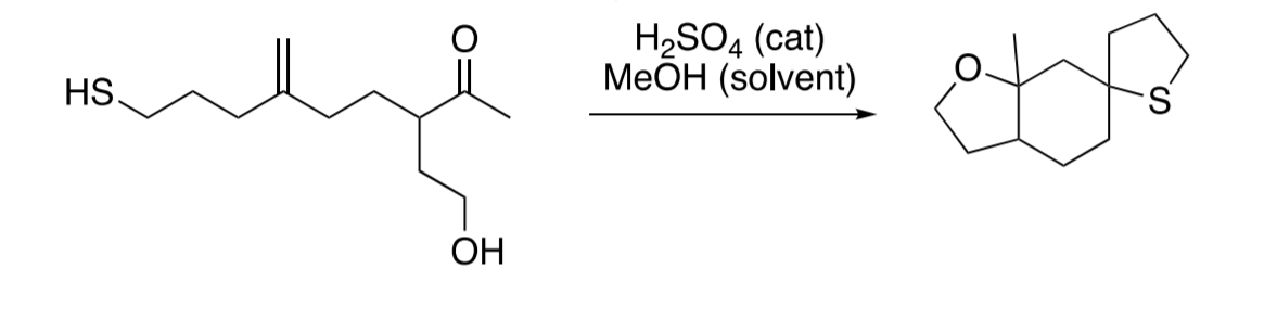 H2SO4 (cat)
MEÕH (solvent)
HS.
S.
ОН
