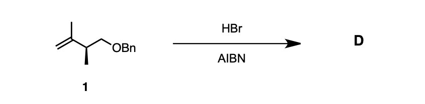 groen
OBn
1
HBr
AIBN
D