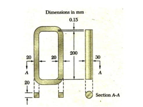 Dimensions in mm
0.15
200
20
20
30
A
A
20
Section A-A
