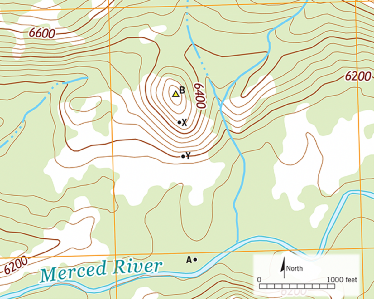 -6600
48
6200
Merced River
6400
6200
A⚫
North
1000 feet
OZUU
