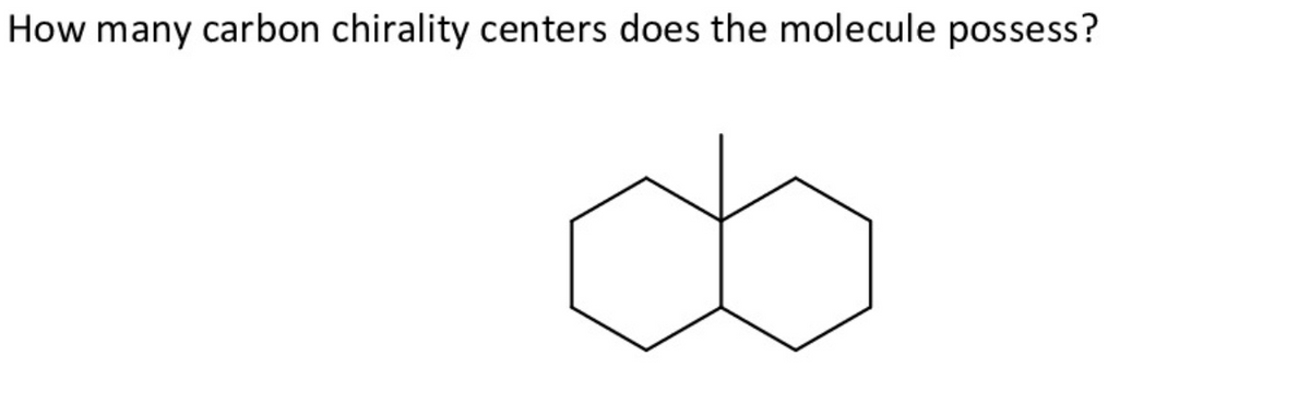 How many carbon chirality centers does the molecule possess?