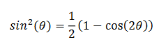 sin² (0) = (1 -
(1 − cos(20))
