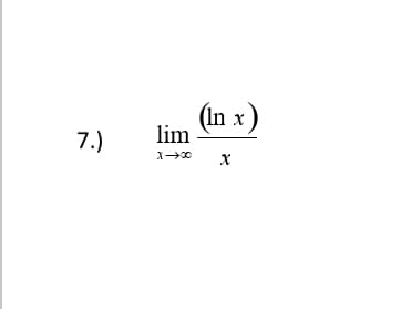 (In x
lim
7.)
х
