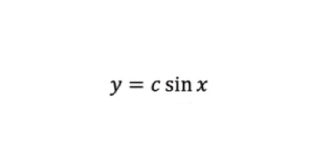 y = c sinx