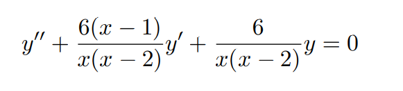 6 (х — 1)
y" +
-
x(x – 2)
x(x – 2)Y = 0
-
-
