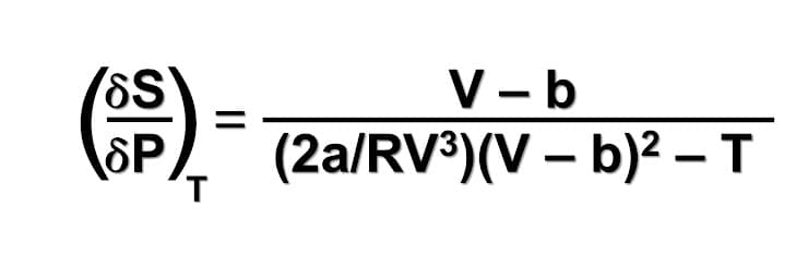 V- b
SP
(2a/RV³)(V – b)? –T
T.

