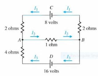 C
8 volts
2 ohms
12
2 ohms
B
1 ohm
4 ohms
D
gular Snip
16 volts
