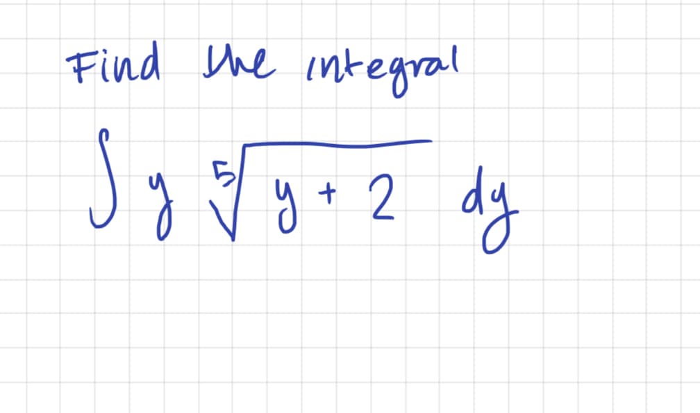 Find the integral
ら
y
y+ 2
dy
