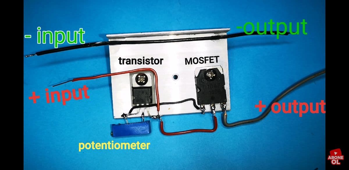 - input
output
O
transistor
MOSFET
D1047
1608
output
potentiometer
ABONE
OL
