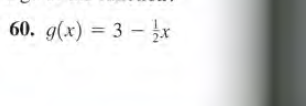 60. g(x) = 3 – x
