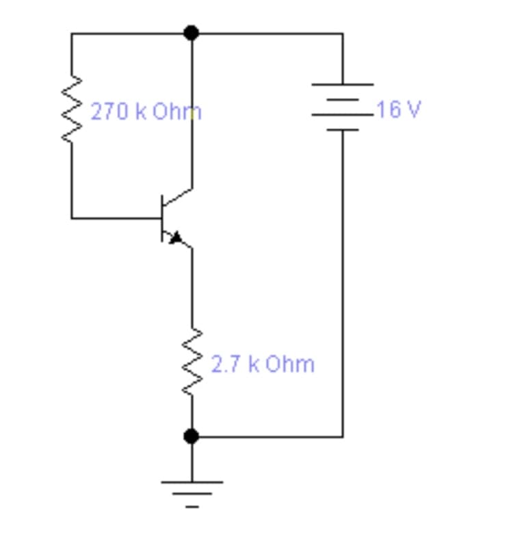 270 k Ohm
16 V
2.7 k Ohm
