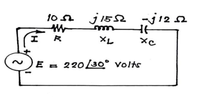 2
H
1052
Ass
M
R
j1552 -j 12.52
m
HE
XL
xc
E 220/30° volts