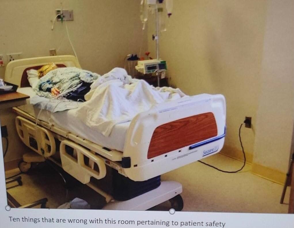 Ten things that are wrong with this room pertaining to patient safety