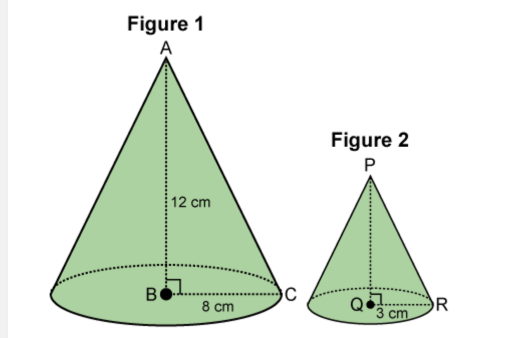 Figure 1
Α
B
12 cm
Figure 2
P
8 cm
Qi
R
3 cm