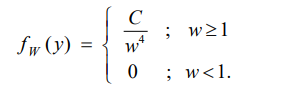 C
; w21
4
fw (y) =
; w<1.
