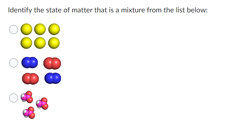Identify the state of matter that is a mixture from the list below: