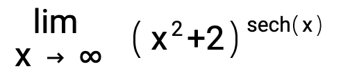 lim
(х2+2) sech(x)
