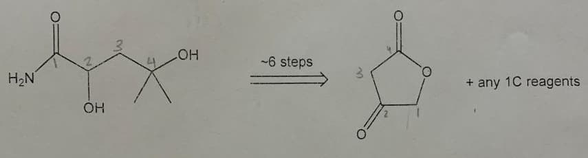 HO
2.
-6 steps
H2N
+ any 1C reagents
OH
2.
