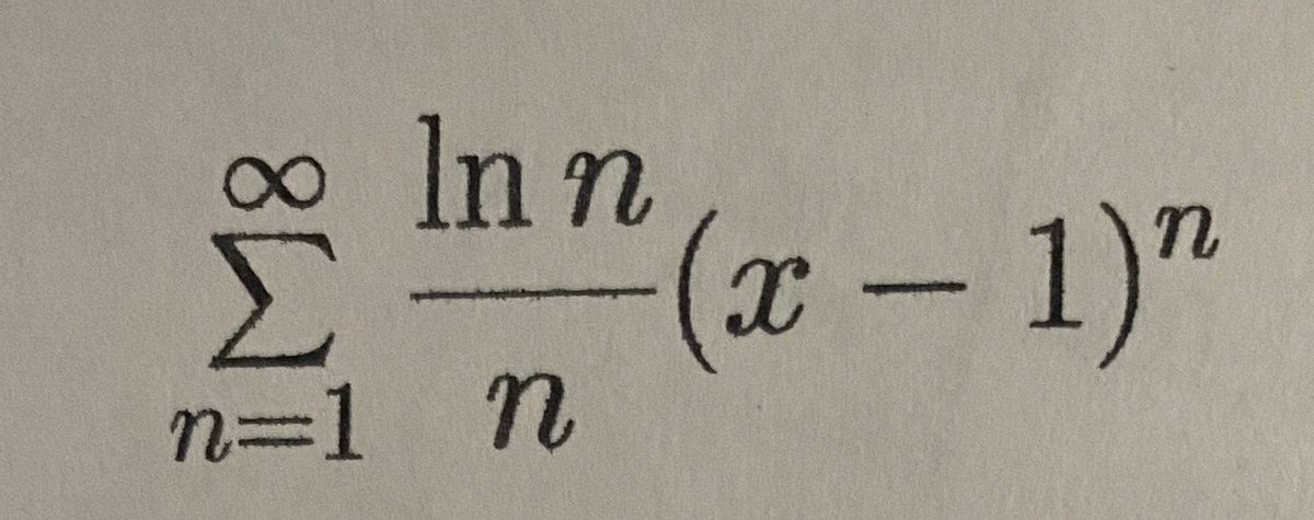 80
In n
n=1 n
(x - 1)"