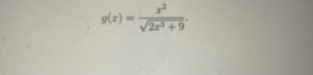 g(t) = 2x3 + 9