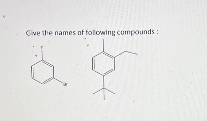 Give the names of following compounds :
Br
