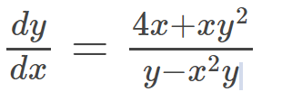 4.x+xy?
y-x²y
,2
dy
dx
